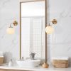 Vintage Wall Lamp with Metal Body & Glass Cap, 15 x 27 x 25 cm | E14 Socket, Max 40W, IP20 | Elegant Copper Design for Glam & Scandinavian Decor