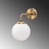 Vintage Wall Lamp with Metal Body & Glass Cap, 15 x 27 x 25 cm | E14 Socket, Max 40W, IP20 | Elegant Copper Design for Glam & Scandinavian Decor