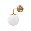 Vintage Wall Lamp with Metal Body & Glass Cap, 15 x 27 x 25 cm | E14 Socket, Max 40W, IP20 | Elegant Copper Design for Glam & Scandinavian Decor