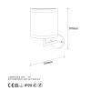 Modern Vintage Wall Lamp, Metal Body, 18 x 28 x 30 cm, E27 Socket, Max 40W, Elegant Design for Home & Hotel Decor, IP20 Rated, Stylish Lighting Solution