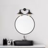 Modern Wall Lamp, Black & Gold, 55 x 27 x 20 cm | Metal Body, IP20, 2 x E27 Max 40W | Stylish Industrial & Scandinavian Design for Home Decor