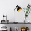 Stylish Black & Gold Table Lamp, Metal Body, 60 cm Height | E14 Socket, 40W Max, IP20 | Modern Industrial Design for Home & Office Decor