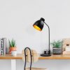 Stylish Black & Gold Table Lamp, Metal Body, 60 cm Height | E14 Socket, 40W Max, IP20 | Modern Industrial Design for Home & Office Decor