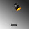 Stylish Black & Gold Table Lamp, Metal Body, 60 cm Height | E14 Socket, 40W Max, IP20 | Modern Industrial Design for Home & Office Decor