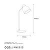 Stylish Black & Gold Table Lamp, Metal Body, 60 cm Height | E14 Socket, 40W Max, IP20 | Modern Industrial Design for Home & Office Decor