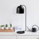Modern Black Table Lamp, Metal Body, 17 x 22 x 60 cm | E14 Socket, 40W Max, IP20 | Stylish Industrial & Scandinavian Design for Home & Office