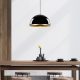 Elegant Black & Gold Chandelier, 40 x 40 x 30 cm, Adjustable Height up to 120 cm | Metal Body, IP20, E27 Socket | Perfect for Glam & Scandinavian Decor
