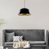 Elegant Black & Gold Chandelier, 40 x 40 x 30 cm, Adjustable Height up to 120 cm | Metal Body, IP20, E27 Socket | Perfect for Glam & Scandinavian Decor