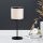 Opviq, 942FLG1818, Modern Table Lamp, Black & White, 18 x 18 x 52 cm | Metal Body, Fabric Cap (18 cm) | E27 Socket, Max 40W | Stylish Scandinavian Design for Home & Office
