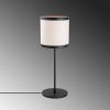 Modern Table Lamp, Black & White, 18 x 18 x 52 cm | Metal Body, Fabric Cap (18 cm) | E27 Socket, Max 40W | Stylish Scandinavian Design for Home & Office