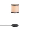 Modern Table Lamp, Black & White, 18 x 18 x 52 cm | Metal Body, Fabric Cap (18 cm) | E27 Socket, Max 40W | Stylish Scandinavian Design for Home & Office