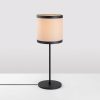Modern Table Lamp, Black & White, 18 x 18 x 52 cm | Metal Body, Fabric Cap (18 cm) | E27 Socket, Max 40W | Stylish Scandinavian Design for Home & Office