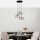 Industrial Chandelier, Black & Antique Finish, 55 x 55 x 116 cm | Metal Body, Adjustable Height, 3 x E27 Socket | Perfect for Modern Home Decor