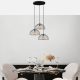 Industrial Chandelier, Black & Antique Finish, 55 x 55 x 116 cm | Metal Body, Adjustable Height, 3 x E27 Socket | Perfect for Modern Home Decor