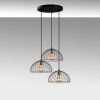 Industrial Chandelier, Black & Antique Finish, 55 x 55 x 116 cm | Metal Body, Adjustable Height, 3 x E27 Socket | Perfect for Modern Home Decor