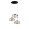 Industrial Chandelier, Black & Antique Finish, 55 x 55 x 116 cm | Metal Body, Adjustable Height, 3 x E27 Socket | Perfect for Modern Home Decor