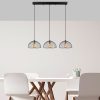 Industrial Chandelier with Metal Body, Black & Antique Finish, 101 x 31 x 105 cm | Adjustable Height, 3 x E27 Sockets, Perfect for Modern Spaces