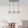 Industrial Chandelier with Metal Body, Black & Antique Finish, 101 x 31 x 105 cm | Adjustable Height, 3 x E27 Sockets, Perfect for Modern Spaces