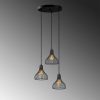 Industrial Chandelier, Black & Antique Finish, 44 x 44 x 117 cm | Metal Body, Adjustable Height, 3 x E27 Socket | Perfect for Modern Home Decor