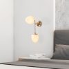 Vintage Wall Lamp, Metal Body with Glass Cap, 46 cm Height | IP20, E14 Socket, Bohemian & Scandinavian Design | Perfect for Home & Hotel Decor