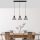 Industrial Chandelier, Black & Antique Finish, 70 x 17 x 114 cm | Metal Body, Adjustable Height, 3 x E27 Socket, Perfect for Modern Spaces