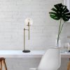 Modern Gold Table Lamp, Metal Body, 18 x 24 x 66 cm, E14 Socket, 40W Max, 200 cm Cable, Stylish Scandinavian Design for Home & Office Décor
