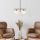 Modern Industrial Chandelier, Black & Cream, Adjustable Height 52 x 15 x 36-76 cm | Metal Body, Glass Cap, 2 x E14 Socket | Stylish Lighting for Home Decor