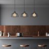 Industrial Chandelier with Metal Body, Adjustable Height 101 x 28 x 46-126 cm, Black & Antique Finish, 3 x E27 Socket, Perfect for Modern Spaces
