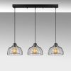 Industrial Chandelier with Metal Body, Adjustable Height 101 x 28 x 46-126 cm, Black & Antique Finish, 3 x E27 Socket, Perfect for Modern Spaces