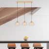 Elegant Shiny Gold Chandelier, Metal Body, Adjustable Height, 101 x 28 x 126 cm | 3 x E27 Max 40W | Modern Glam Design for Home & Office