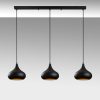 Elegant Black Chandelier, Metal Body, Adjustable Height 38-126 cm, 140 x 30 cm | 3 x E27 Socket, IP20 | Perfect for Modern Living Spaces & Dining Rooms