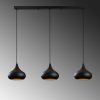 Elegant Black Chandelier, Metal Body, Adjustable Height 38-126 cm, 140 x 30 cm | 3 x E27 Socket, IP20 | Perfect for Modern Living Spaces & Dining Rooms