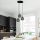 Opviq, 942FLG1452, Modern Black Chandelier, Metal Body, 40 x 40 x 113 cm | Adjustable Height, 3 x E27 Socket, IP20 | Stylish Industrial Design for Home & Office