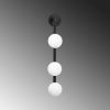 Stylish Wall Lamp, Black & White, 59 cm Height | Metal Body, Glass Cap, IP20 | Perfect for Bohemian, Industrial & Scandinavian Decor | Socket: 3 x G9