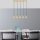 Elegant Shiny Gold Chandelier, Metal Body, 80 x 9 x 121 cm | Adjustable Height, 5 x E27 Sockets, Modern Design for Stylish Home Décor