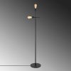Modern Industrial Floor Lamp, Black Metal Body, 30 x 30 x 160 cm | 2 x E27 Socket, 40W Max, 200 cm Cable | Stylish Lighting for Home & Office