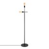 Modern Industrial Floor Lamp, Black Metal Body, 30 x 30 x 160 cm | 2 x E27 Socket, 40W Max, 200 cm Cable | Stylish Lighting for Home & Office