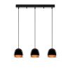 Elegant Black & Gold Chandelier, Metal Body, Adjustable Height, 62 x 17 x 110 cm | 3 x E27 Socket, Modern Industrial Design for Home & Office