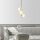 Opviq, 942FLG1284, Elegant Gold Chandelier, Metal Body, 36 x 36 x 46 cm, Adjustable Height up to 131 cm, Scandinavian Design, IP20, Socket Type: 3 x G9, Bulb Not Included