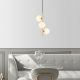Elegant Gold Chandelier, Metal Body, 36 x 36 x 46 cm, Adjustable Height up to 131 cm, Scandinavian Design, IP20, Socket Type: 3 x G9, Bulb Not Included