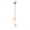 Elegant Gold Chandelier, Metal Body, 36 x 36 x 46 cm, Adjustable Height up to 131 cm, Scandinavian Design, IP20, Socket Type: 3 x G9, Bulb Not Included