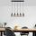 Industrial Chandelier, Black & Antique Finish, 85 x 16 x 115 cm | Metal Body, Adjustable Height, 5 x E27 Socket | Modern Lighting for Home & Office