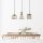 Elegant Copper Chandelier, Adjustable Height 91 x 25 x 49-129 cm, Metal Body, 3 x E27 Sockets, Antique Finish, Perfect for Modern Spaces