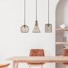 Elegant Copper Chandelier, Adjustable Height 91 x 25 x 49-129 cm, Metal Body, 3 x E27 Sockets, Antique Finish, Perfect for Modern Spaces