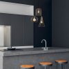 Elegant Copper Chandelier, Adjustable Height 52 x 41 x 49-129 cm, Metal Body & Base, 3 x E27 Sockets, Antique Finish, Perfect for Modern Spaces
