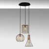 Elegant Copper Chandelier, Adjustable Height 52 x 41 x 49-129 cm, Metal Body & Base, 3 x E27 Sockets, Antique Finish, Perfect for Modern Spaces