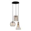 Elegant Copper Chandelier, Adjustable Height 52 x 41 x 49-129 cm, Metal Body & Base, 3 x E27 Sockets, Antique Finish, Perfect for Modern Spaces