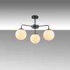 Modern Industrial Chandelier, Black & Cream, 56 x 56 x 43 cm | Metal Body, Adjustable Height, 3 x E14 Socket | Stylish Lighting for Home & Office