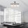 Modern Chandelier with Metal Body & Glass Cap, Black & Cream, 60 x 15 cm | 3 x E27 Socket, IP20 | Stylish Industrial & Scandinavian Design for Home