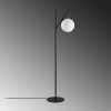 Modern Floor Lamp with Metal Body & Glass Cap, Black & Cream, 31 x 45 x 152 cm | E14 Socket, 40W Max, 200 cm Cable | Stylish Industrial & Scandinavian Design